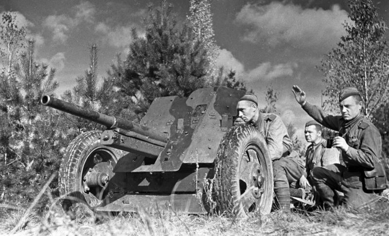 Історичне фото 45-мм гармати 53-К