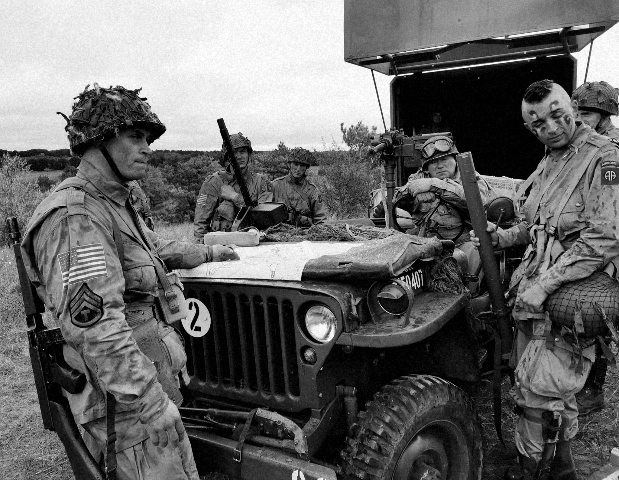 Ford GPW на зйомках документального фільму про висадку в Нормандії